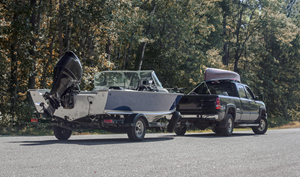 truck towing boat