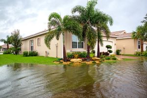 Flooded house